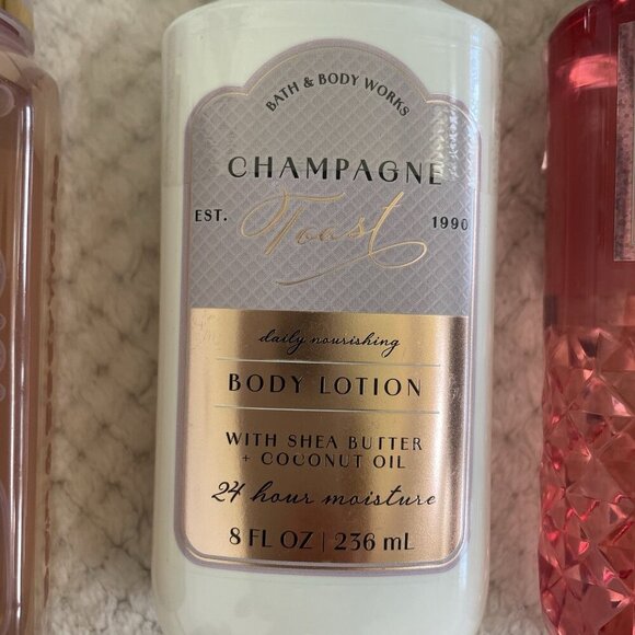 Bath & Body Works Champagne Toast Lotion Shower Gel Hand Soap 3 Piece Gift Set - Picture 5 of 8